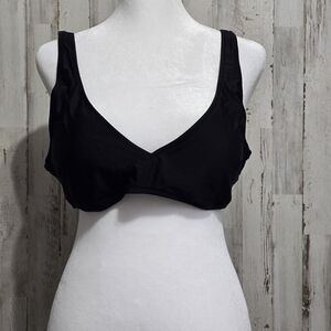 Aerie Black Scoop Plunge Bikini Swim Top Size XL